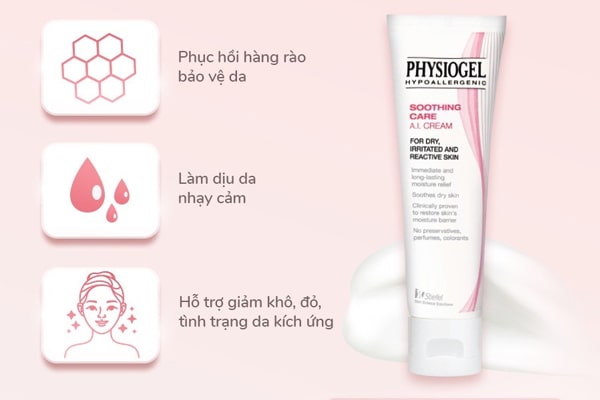 Review kem dưỡng ẩm Physiogel: Làm dịu da nhạy cảm
